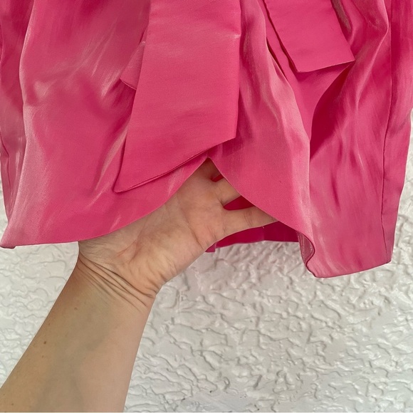 NWT Zara Shimmery Mini Skirt Bow Waist Small - Picture 3 of 9